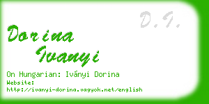 dorina ivanyi business card